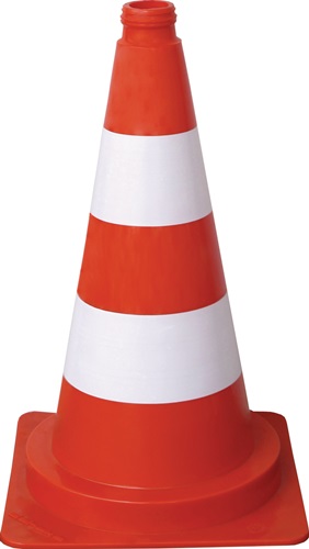 SCHAKE Leitkegel  Höhe 320 mm tagesleuchtend, 1 Streifen