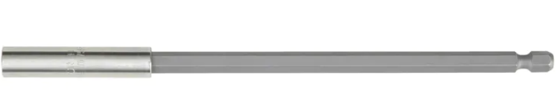 175 mm Universalhalter E 6,3 (1/4 in) mit Edelstahlhülse, Sprengring und Dauermagnet.