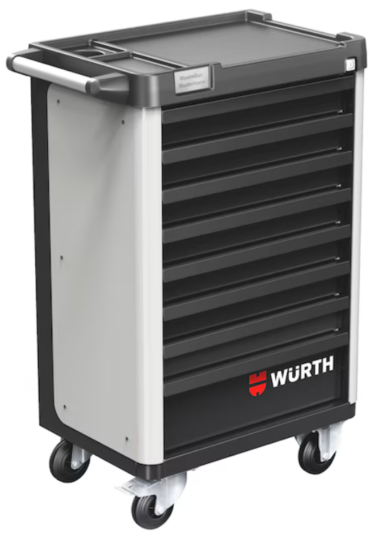 Würth System-Werkstattwagen BASIC 8.4 "Telegrau" I 8 Schubladen