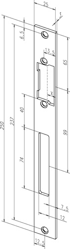Flachschließbl.691 VA ma ktg.B.25xL.250m