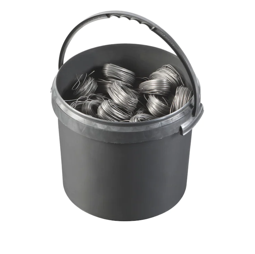 ø 1,4 mm Bindedraht-Röllchen Stahl im Eimer