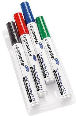LEGAMASTER Whiteboard-/Flipchartmarker Legamaster TZ 1 1,5-3mm farbig sortiert Rundspitze 4 St./Pack.