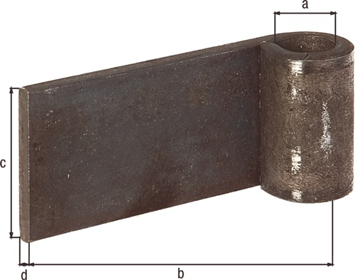 Anschweißband 13x80x40x5mm STA roh GAH