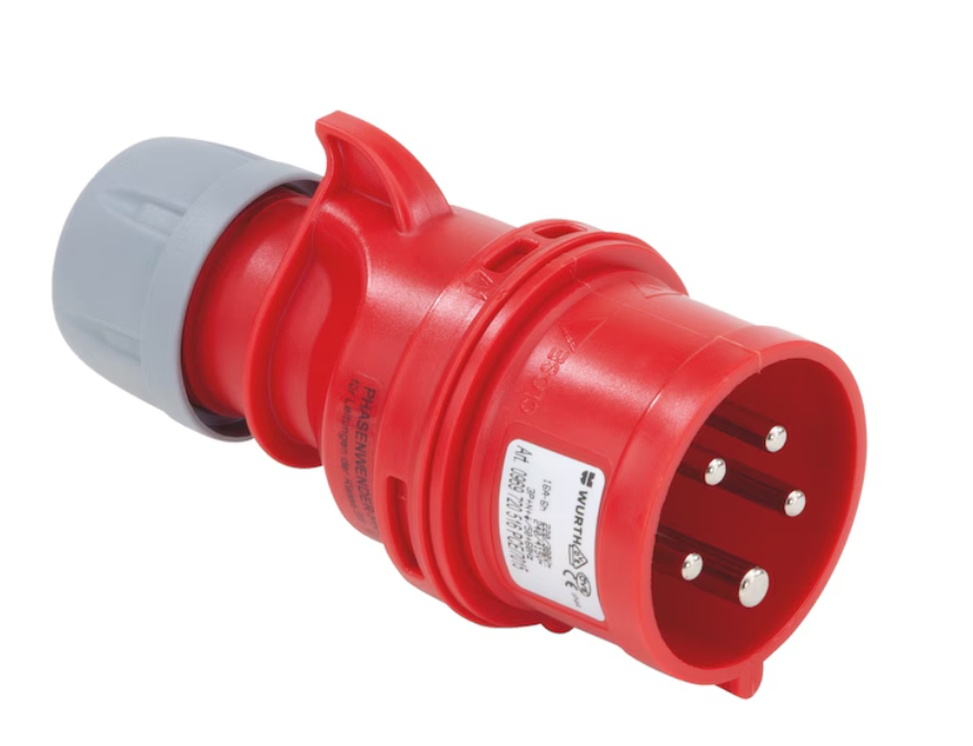 CEE-Stecker mit Phasenwender 400 V, 6 H