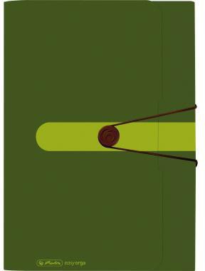 HERLITZ Fächermappe Herlitz easy orga to go green DIN A4 inkl. Visitenkartenfach Polypropylen 80 % recycelt dunkelgrün 12 Fächer