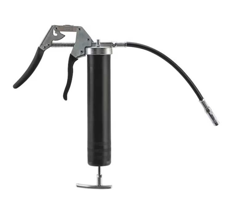 Einhandfettpresse für Pull-Off-Kartusche mit variabler Druckeinstellung direkt am Handgriff