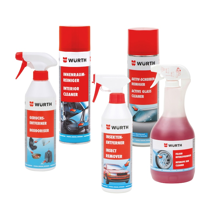 Pflegeset KFZ 5-Teilig von Würth - im Set 20% sparen