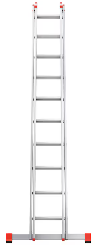 Alu-Schiebeleiter 2-teilig I 2x10 Stufen