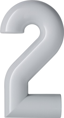 Hausnummer Ziffer 2 Spezial-Polyamid 90