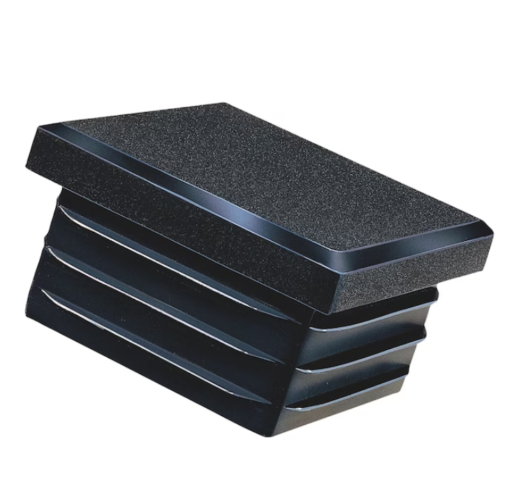 15x15 mm Quadratstopfen GPN 260 Q Polyethylen (PE-LLD), Schwarz I für Rohrdicke 1,5 - 2 mm