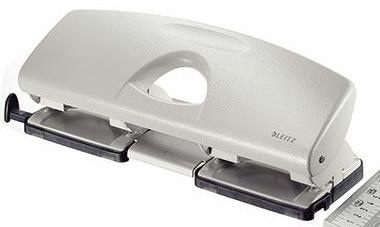 LEITZ Doppellocher Leitz 8 x 8 x 8cm 25 Bl. (80 g/m²) mit Anschlagschiene grau