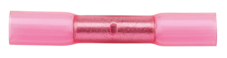 0,5-1,5 mm² Wärmeschrumpfender Crimpverbinder Stoßverbinder (rot)