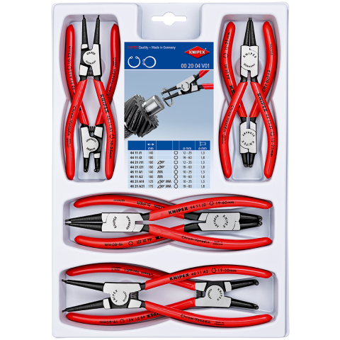 8. tlg. KNIPEX Sicherungsringzangen-Set