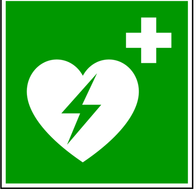 20/20 cm Rettungszeichen, Automatisierter Externer Defibrillator E010 I Kunststoff
