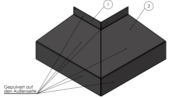 Fassadenriegel Außenecke