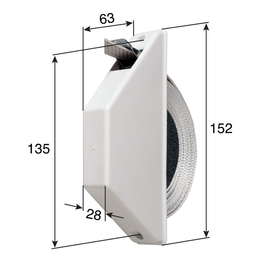 Einbau Halbeinlass Gurtwickler für Minigurt (VE 50)