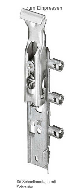 Schrankaufhänger, Oberschrank, zum Einpressen I Links