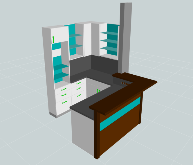 Empfangstheke mit Stauraum & Rückwand - Moderne Theke für Praxis, Büro & Agentur