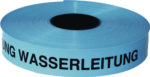 KELMAPLAST Trassenwarnband  Achtung Trinkwasserleitung Breite 40 mm Länge 250 m blau