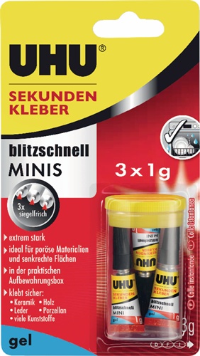 Sekundenkleber blitzschnell SUPERGEL 3x