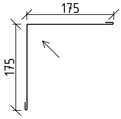 Eckblech "Innenecke" in verschiedenen Längen