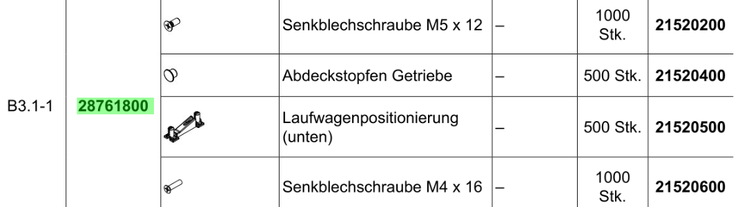 287618000 EasySlide BZ Zubehör A