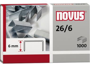 NOVUS Heftklammer NOVUS 26/6 Heftgeräte Heftzangen Stahl verzinkt 1.000 St./Pack.