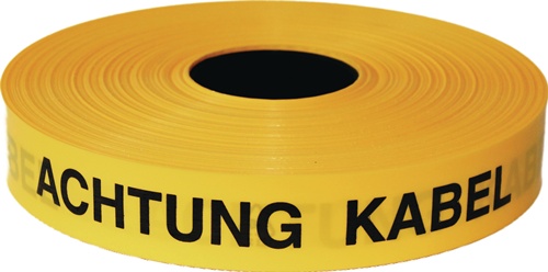 KELMAPLAST Trassenwarnband  Achtung Glasfaserkabel Breite 40 mm Länge 250 m gelb