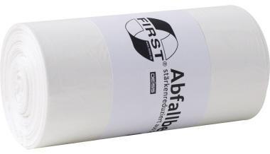 FIRST Müllbeutel FIRST 63 x 85 cm (B x H) 12µm 70l Folie weiß 9 x 40 St./Pack.