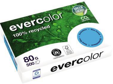 CLAIREFONTAINE Kopierpapier Clairefontaine evercolor DIN A4 80g/m² 100 % Altpapier dunkelblau 500 Bl./Pack.