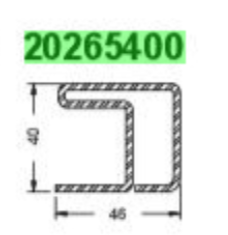 20265400 Verstärkungsprofil 40/46/2,5 I RG126