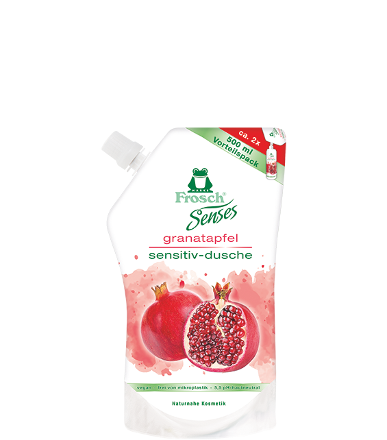 Senses Granatapfel Sensitiv-Dusche Nachfüllbeutel von Frosch