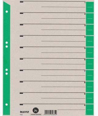 LEITZ Trennblatt Leitz DIN A4 Überbreite Kraftkarton recycelt grün schwarz 100 St./Pack.