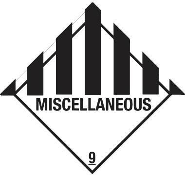 DR-LABEL Hinweisetikett DR-Label Gefahrgutklasse 9 100 x 100 mm (B x H) Papier weiß 500 Etik./Pack.