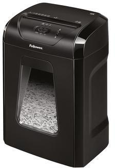 FELLOWES Aktenvernichter Fellowes® Powershred® 12C P-4 Papier Heftklammern Büroklammern Kreditkarten Partikelschnitt 12 Bl. (70 g/m²) schwarz