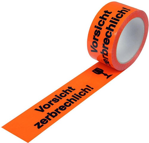 TRANSPAK Warnklebeband PP  Breite 50mm Länge 66m Stärke 52µ PP leuchtorange