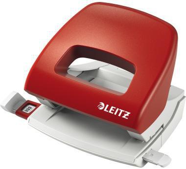 LEITZ Locher Leitz NeXXt 5038 8cm 16 Bl. (80 g/m²) mit Anschlagschiene rot