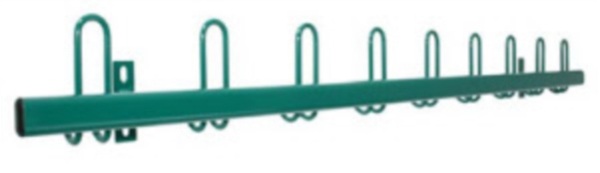 Garderobenhakenleiste Stahl 200cm, Haken/Bügel 24/12