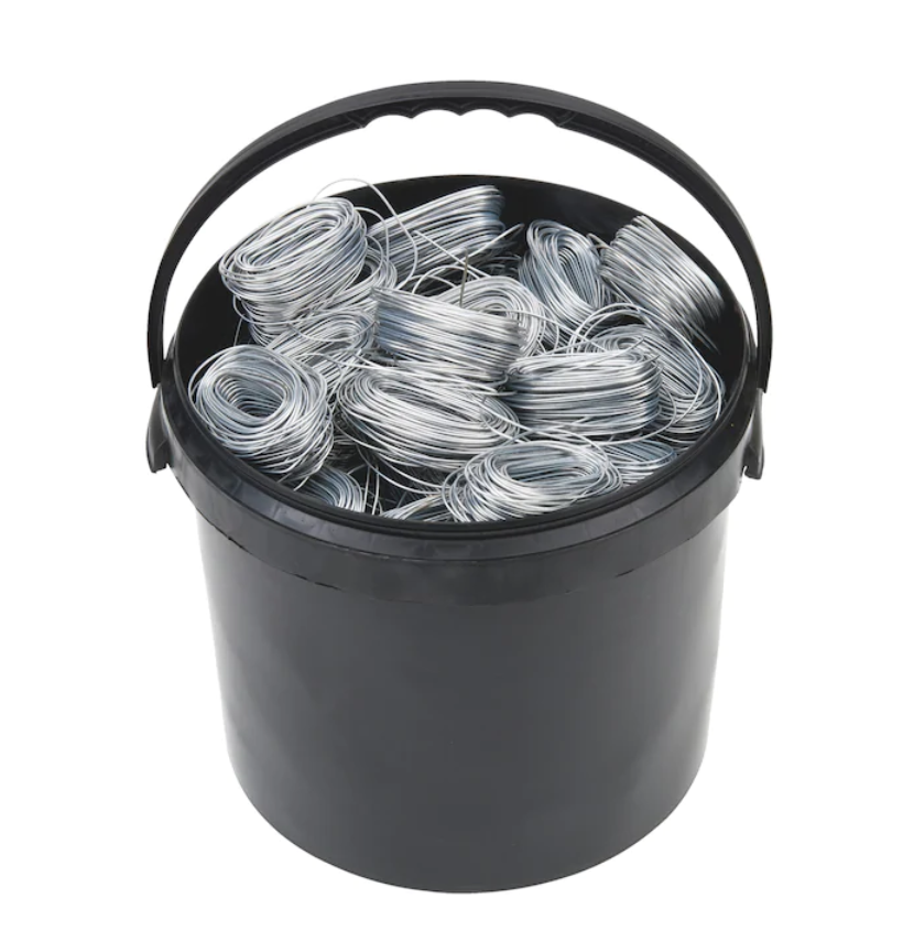 ø 1,4 mm Bindedraht-Röllchen verzinkt im Eimer