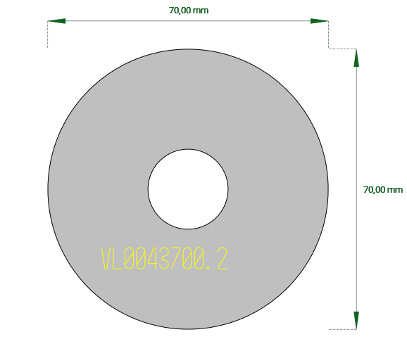 70mm Runde Stahlplatte 70/70 mm