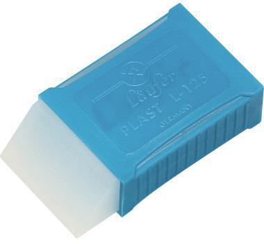 LÄUFER Radierer Läufer Plast L-125 Bleistifte Farbstifte 2,4 x 1,1 x 4,8 cm (B x H x L) Kunststoff transluzent