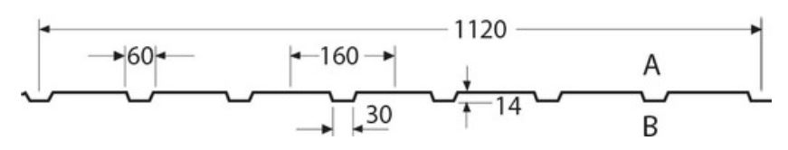 Bodenblech aus Trapezblech 15/160 in verschiedenen Längen