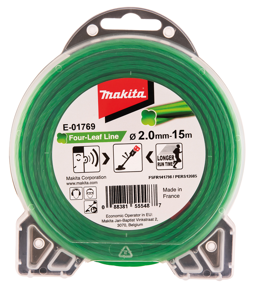 E-01769 Mähfaden Four-Leaf 2,0mm x 15m