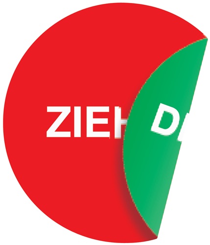 Türaufkleber D.100 mmLxB Ziehen/Drücken