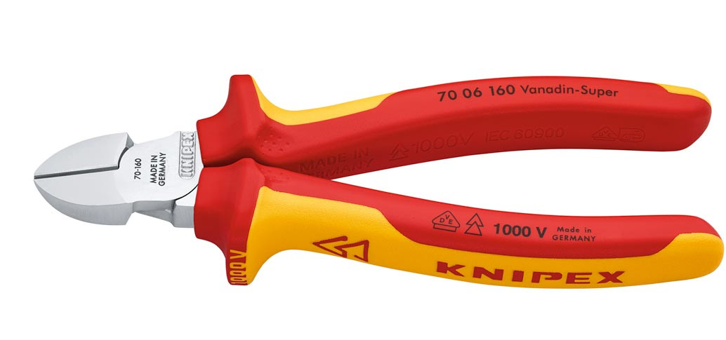 160 mm Knipex Seitenschneider mit 2k-Griffhüllen VDE isoliert