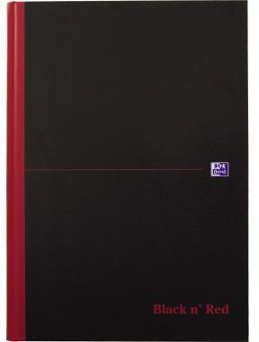 OXFORD Notizbuch Oxford Black n' Red DIN A4 kariert schwarz/rot 96 Bl.