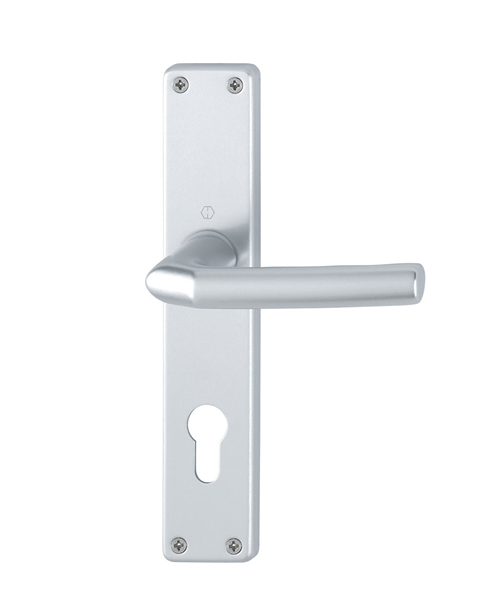 Hoppe Drückergarnitur Langschild eckig DIN Links-Rechts Birmingham 1117/202SP I TH1663 + LL4097