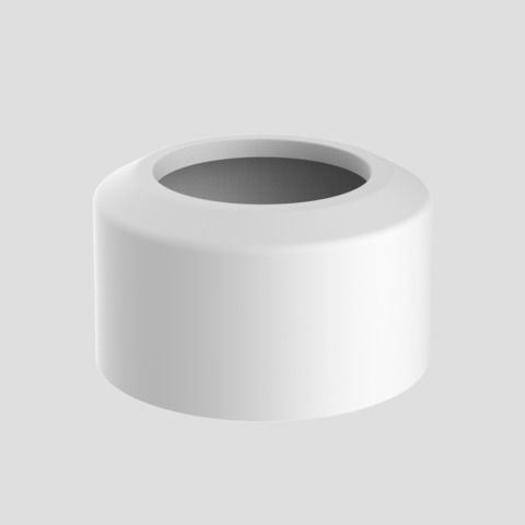 WC-Abdeckrosette zweiteilig weiss-alpin