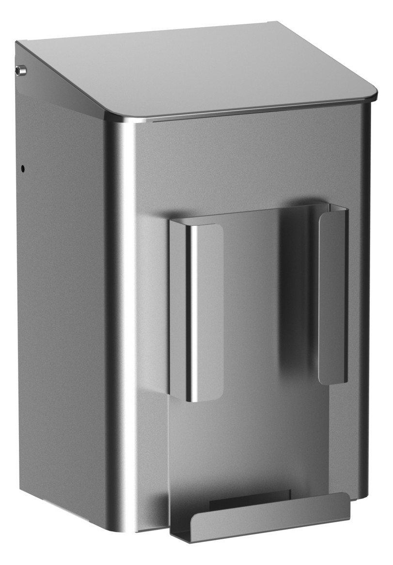 CWS Hygienebox Aluminium elox. mattsilber 6 l inkl. Papiertütenhalter