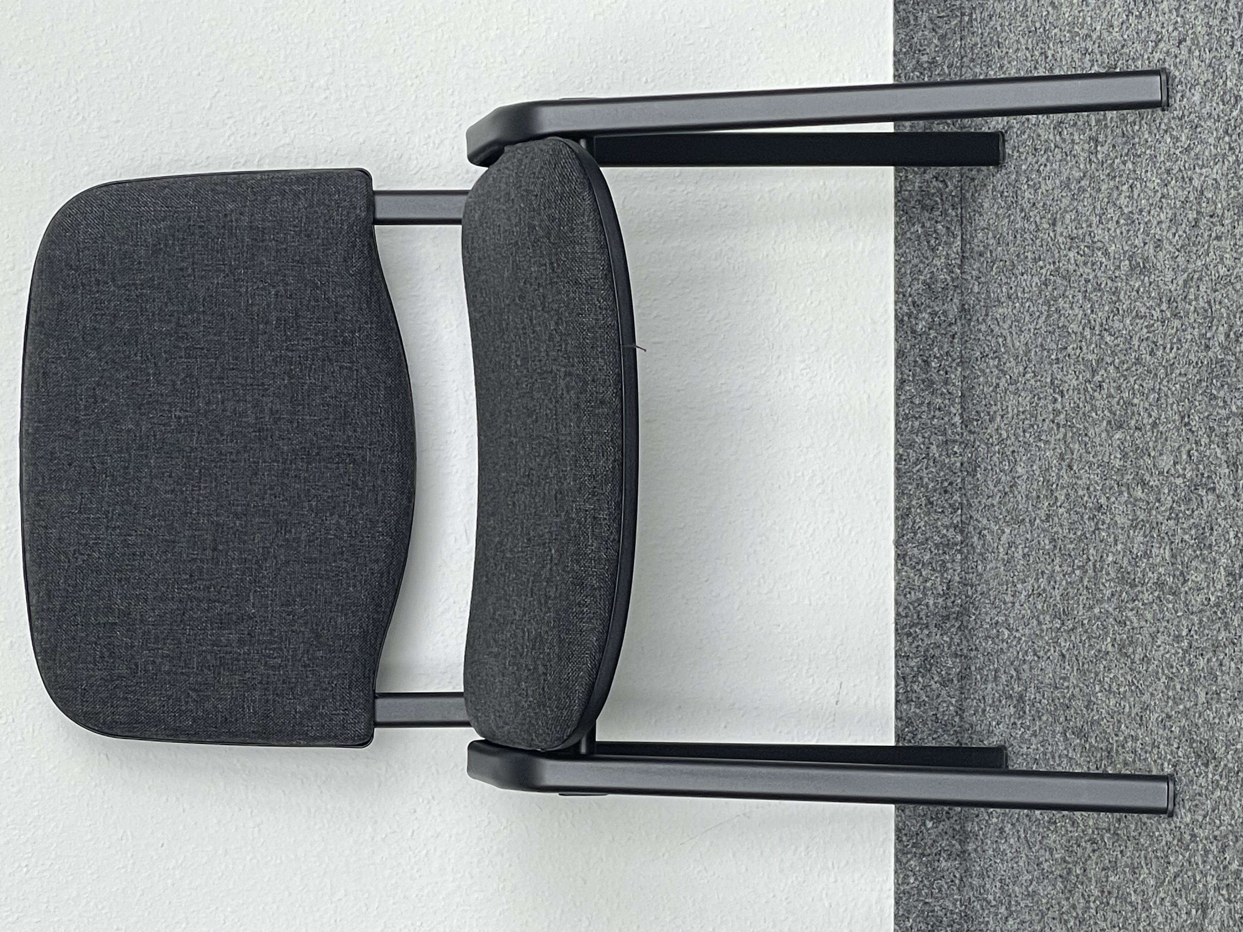 Polster-Stapelstuhl Anthrazit